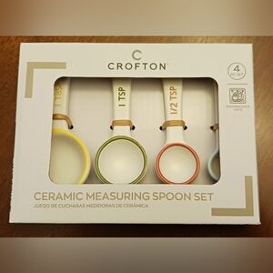 Crofton Ceramic Measuring Spoon Set, NWT